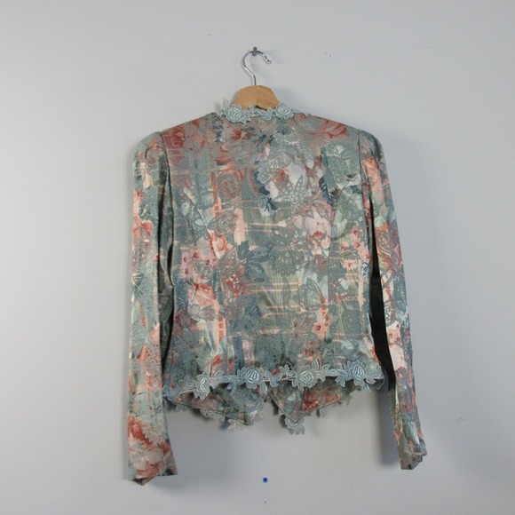 Nah Nah Collection Jonathan Tait Floral Blouse 7 8 Pearl Vtg Cottagecore 358 - Picture 2 of 15